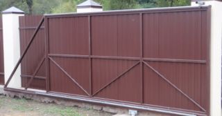 Купить откатные ворота из профнастила Электросталь, цена от 1796 руб.