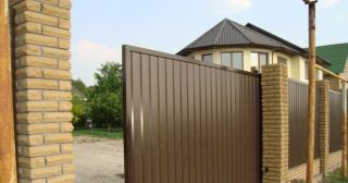 Купить откатные ворота из профнастила Электросталь, цена от 1796 руб.